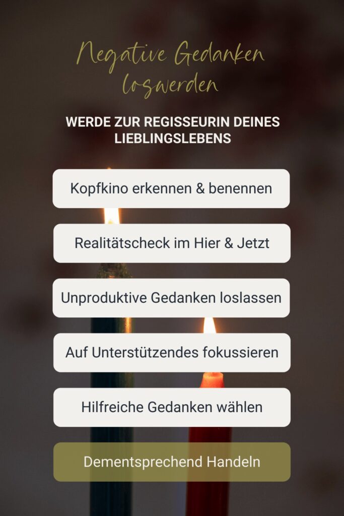 negative Gedanken loswerden 5+1 Schritte